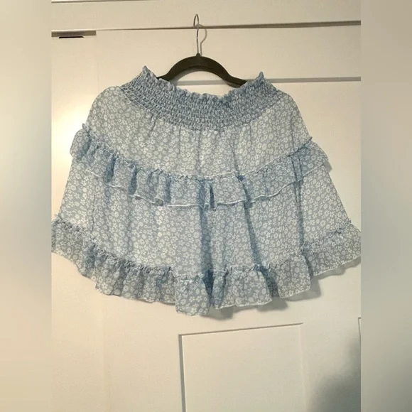 Altar’d State blue floral print skirt - Picture 3 of 3